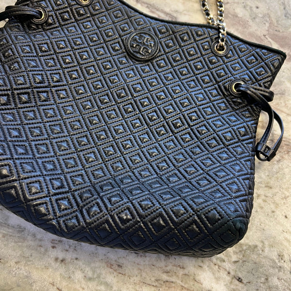 Tory Burch Marion Black Tote Bag Purse