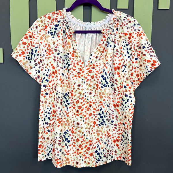 Women's Floral Blouse Size Large