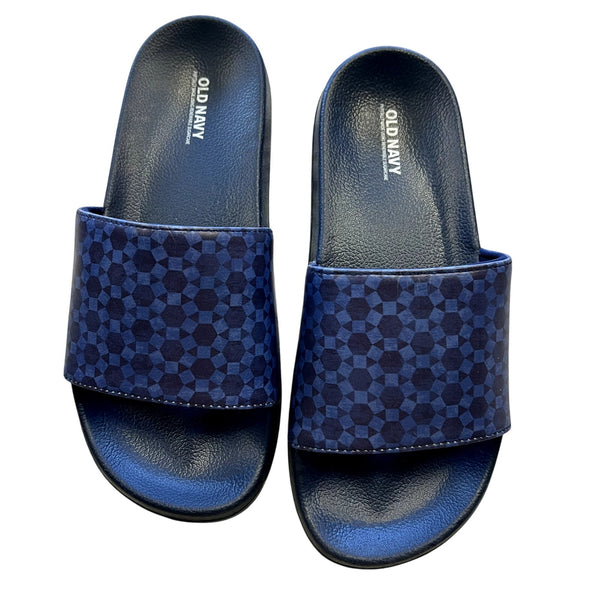Old Navy Men's Blue Geometric Slide Sandals Size 6/7