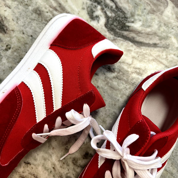 Women's Red Fashion Sneakers Size 10