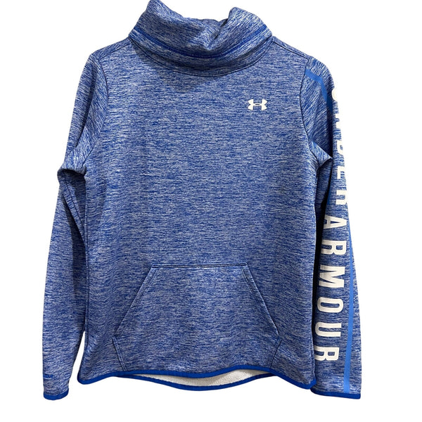 Under Armour Cold Gear Loose Fit Blue Turtle Neck Sweatshirt Small