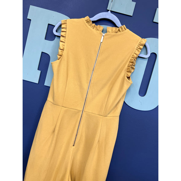 Calvin Klein Cropped Mustard Jumpsuit Size 6