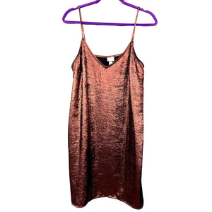 A New Day Brown Metallic Slip Dress Size Medium – Southern Roots Boutique