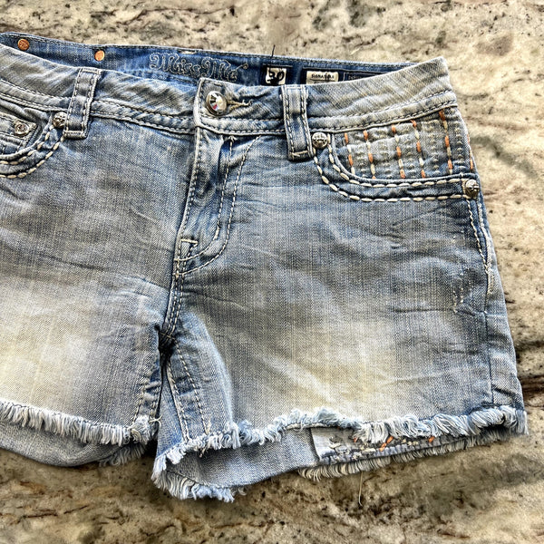 Miss Me Light Wash Denim Cutoff Shorts Size 30