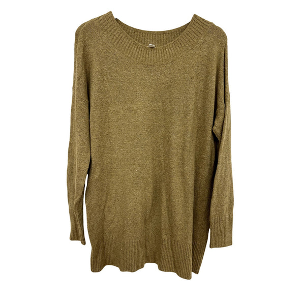 Pure Jill by J.Jill Tan Relaxed Knit Pullover Sweater Medium