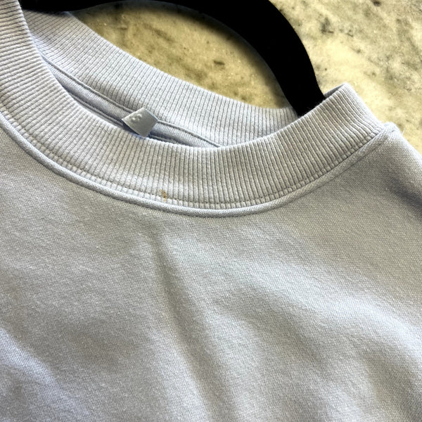 Skims Light Blue Fleece Cotton Crewneck Sweatshirt Size Large