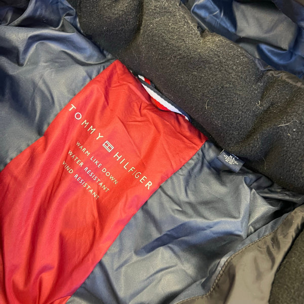 NWT Tommy Hilfiger Black Wind Resistant Hooded Puffer Coat XL