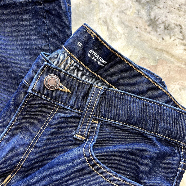 Old Navy Straight Leg Dark Wash Jeans Boys Youth Size 12