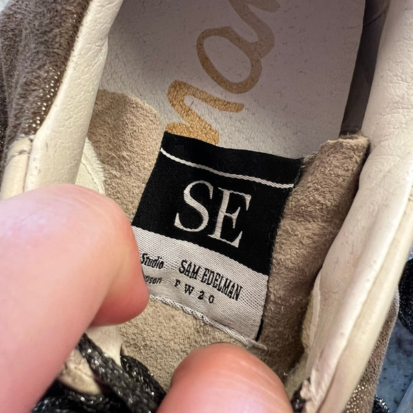 Sam Edelman Areson Sneaker Leopard Print Lightning Bolt 9.5