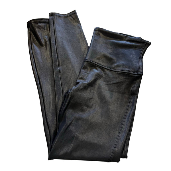 Spanx Women's Pebble Faux Leather Full Length Leggings XL