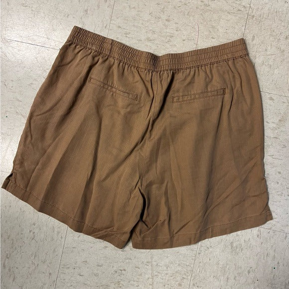 Renuar Khaki Linen Shorts Size Large