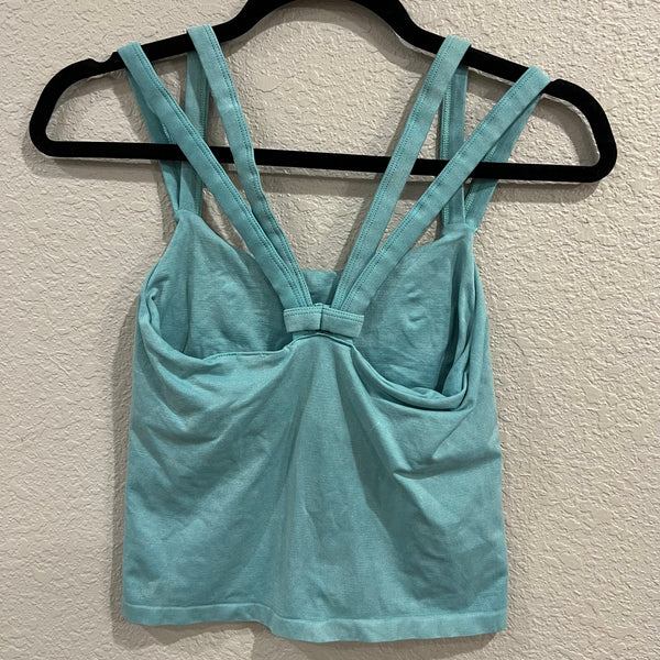 AS Revival Light Teal Workout Tank Top Built in Bra L/XL