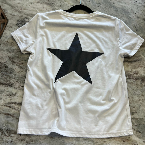 Los Angeles Black + White Star Back Graphic Tee Size Youth 12