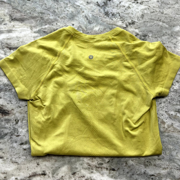 Lululemon Swiftly Tech Yellow Athletic Top Size 4