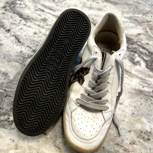 Shu Shop Low Top Leopard Star Sneakers Size 7.5