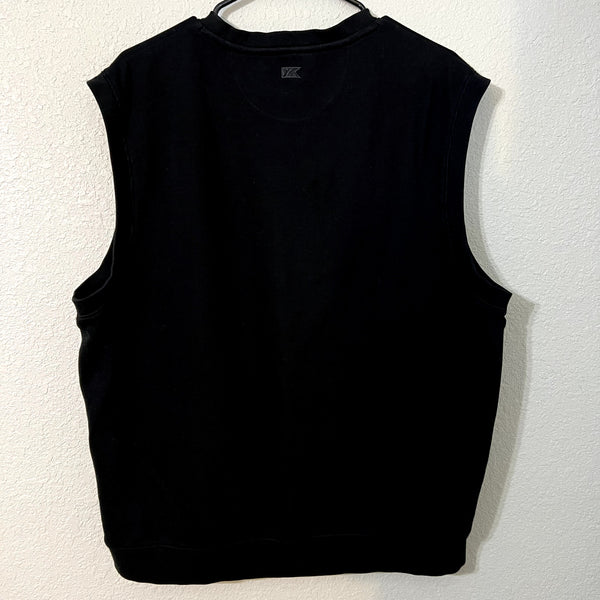 Cutter & Buck Golf Black V-Neck Sweater Vest Size Large