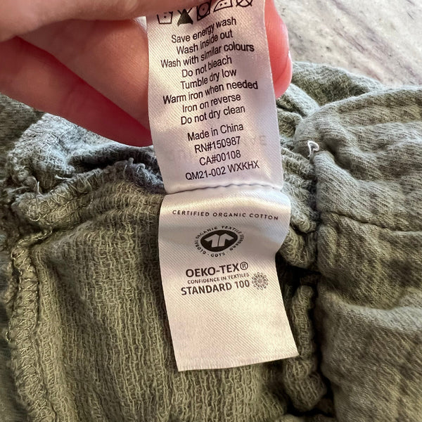 Sage Green Long Sleeve Ruffle Romper 0-3 Mo