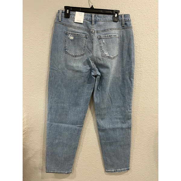 NWT Time and Tru Mid Rise Slim Boyfriend Fit Crop Jeans Size 10