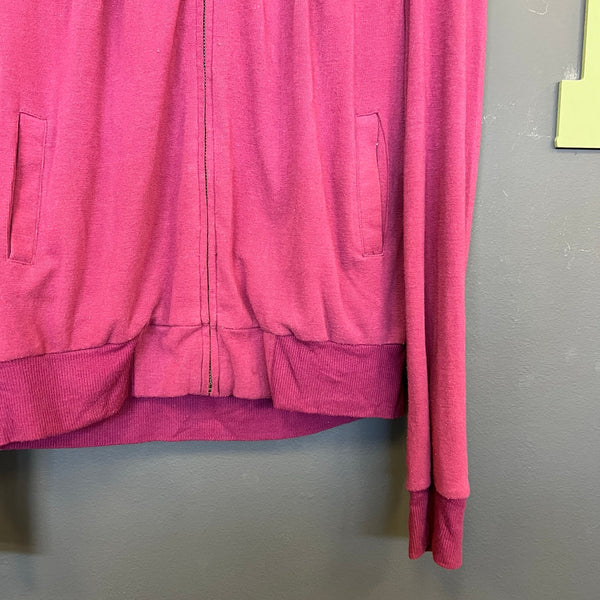 Fossil Plum Full Zip Hooded Jacket Medium