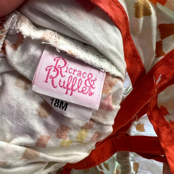 RicRac & Ruffles Aztec Bohemian Girls Romper Size 18 Mo.