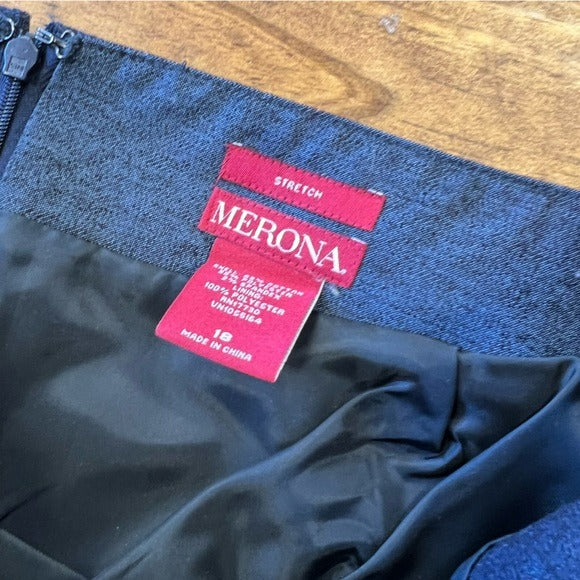 NWOT Merona Knee Length Denim Skirt Size 18