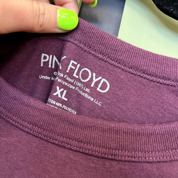 Pink Floyd Maroon Women's Graphic Tee Size XL