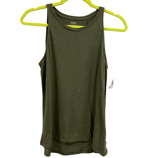 NWT Old Navy Olive Green Cotton Tank Top Small