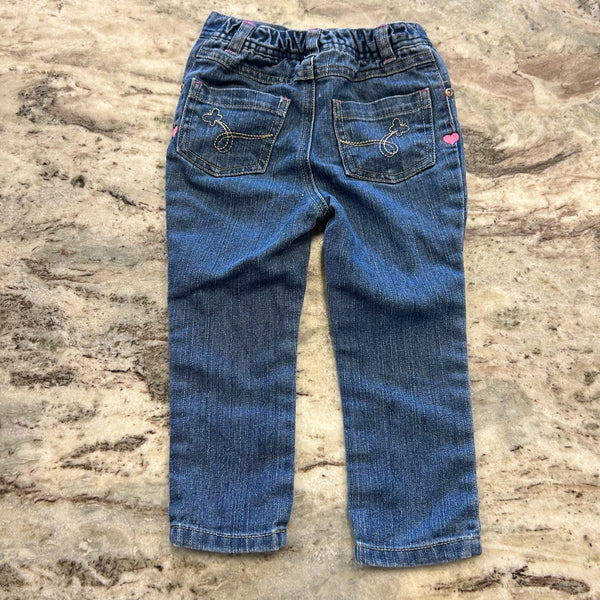 Toughskins Girls Medium Wash Straight Leg Jeans Size 24 Mo