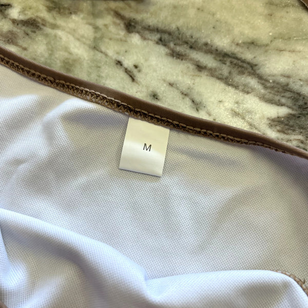 NWOT Brown Ruffle Snakeprint Bikini Medium