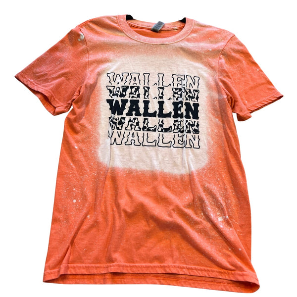 Wallen Layered Bleached Graphic Tee Small