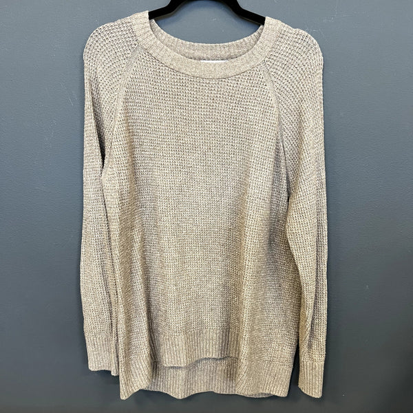 Old Navy So Soft Tan Waffle Knit Sweater Size Large