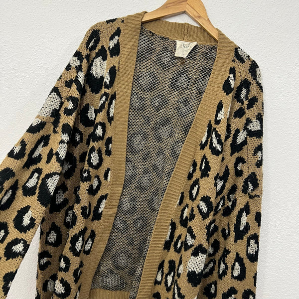 Fantastic Fawn Leopard Heavyweight Cardigan Size 2XL