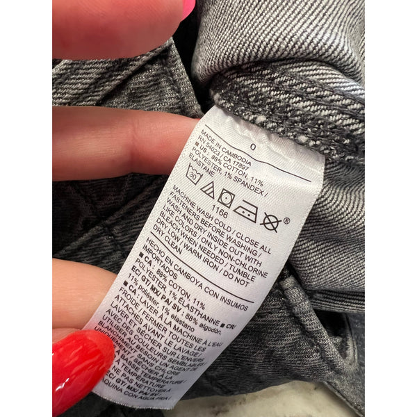 Old Navy Mid-Rise Boyfriend Loose Fit Charcoal Jeans Size 0