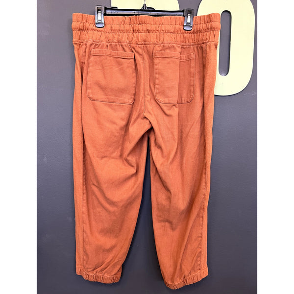 Time and Tru Rust Orange Cotton Joggers Size Large
