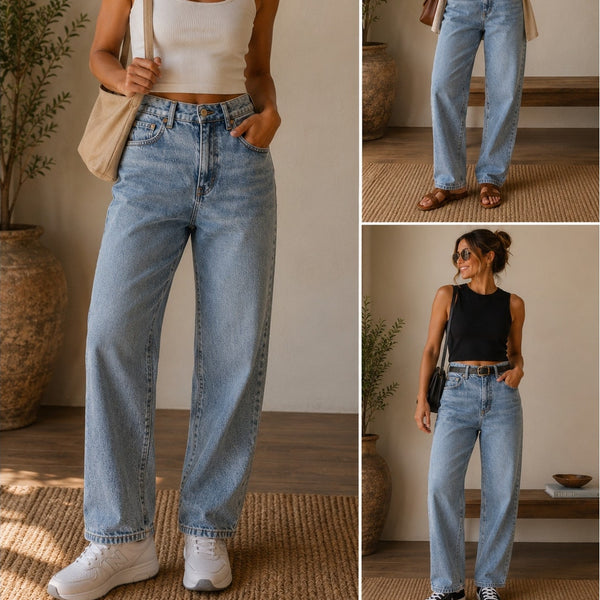 Free Assembly Wide Leg Barrel Style Jeans Size 0