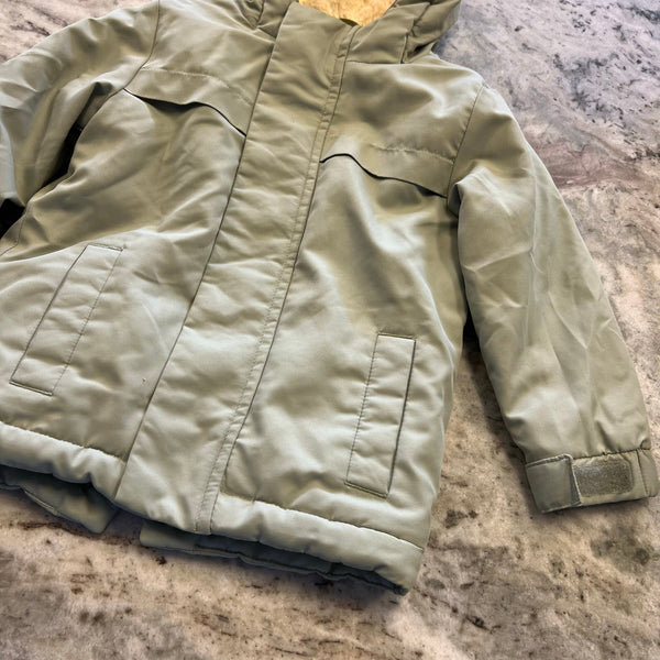 Cat & Jack Sherpa Lined Olive Green Winter Coat Size 2T