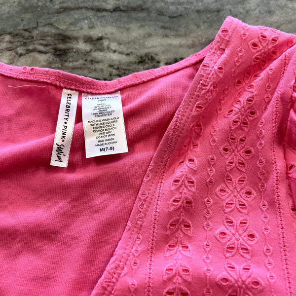 NWT Celebrity Pink Eyelet Bikini Size Med/Large
