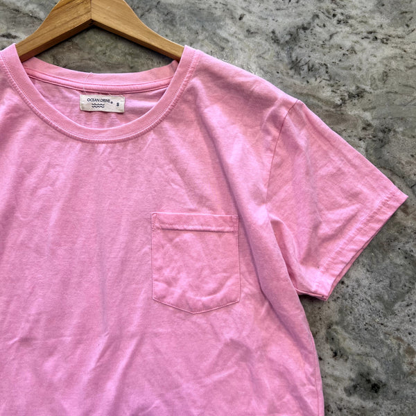 Ocean Drive Pink Crop Top Tee Size Small