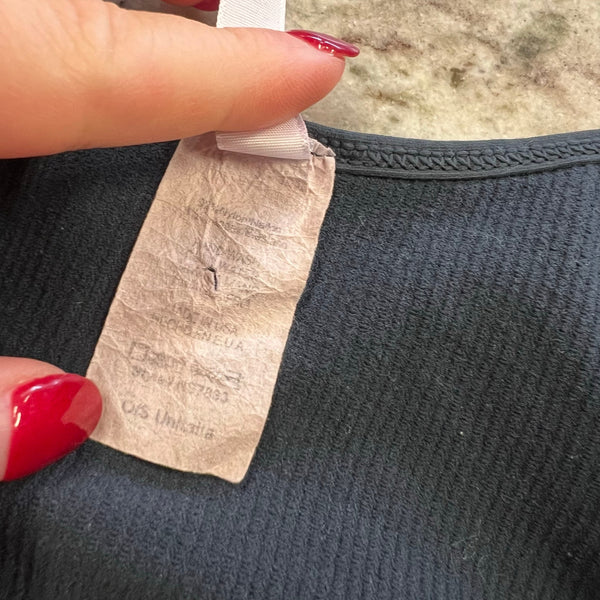 Nikibiki Charcoal Ribbed V-Neck Tank Top One Size