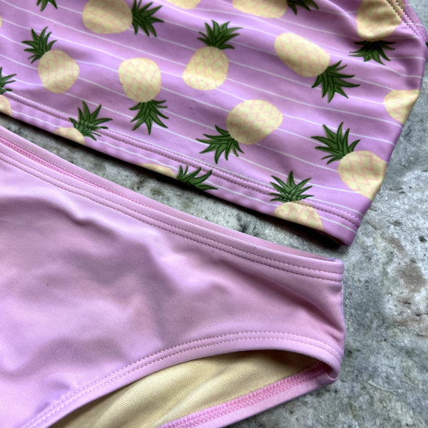 Cat & Jack Pink Pineapple Girls Bikini Set Size XS 4/5