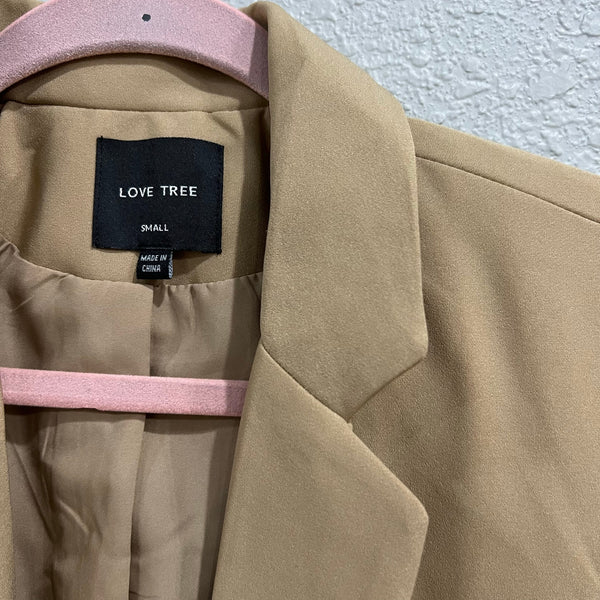 Love Tree Boutique Women's Light Brown Blazer Small