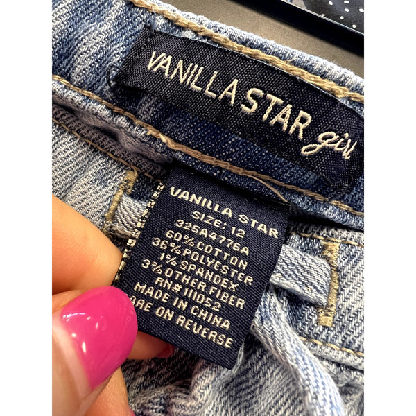 Vanilla Star Girls Light Wash Wide Leg Jeans Size Youth 12
