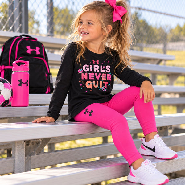 Under Armour "Girls Never Quit" Two Piece Set Size 24 Mo
