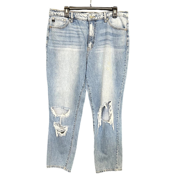 KanCan Light Wash Straight Leg Distressed Cotton Jeans Size 30