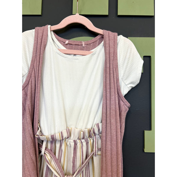 Girls 2 Piece Jumpsuit Set Size Youth Medium