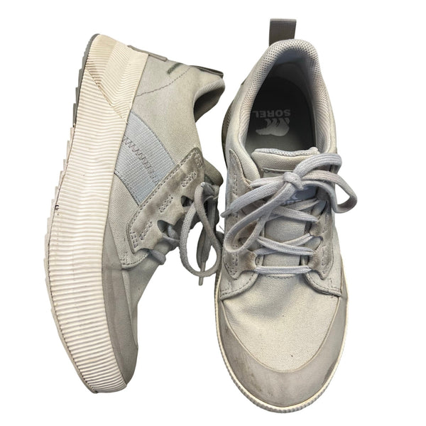 Sorel Women's Out N About III Low Canvas Sneaker Moonstone + Sea Salt Size 7