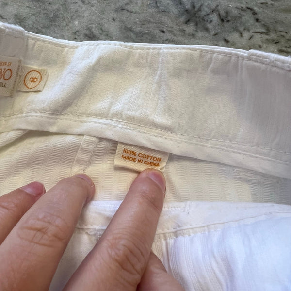 J. Crew Women's Chino Classic Twill City Fit White Pants Size 8