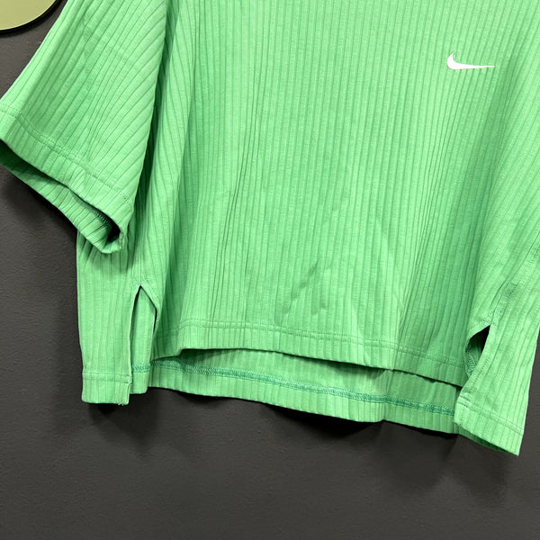 Nike Ribbed Cropped Kelly Green Boxy Tee Size Large