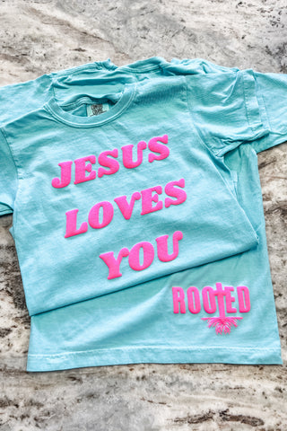 Jesus Loves You CC Puff Ink Graphic