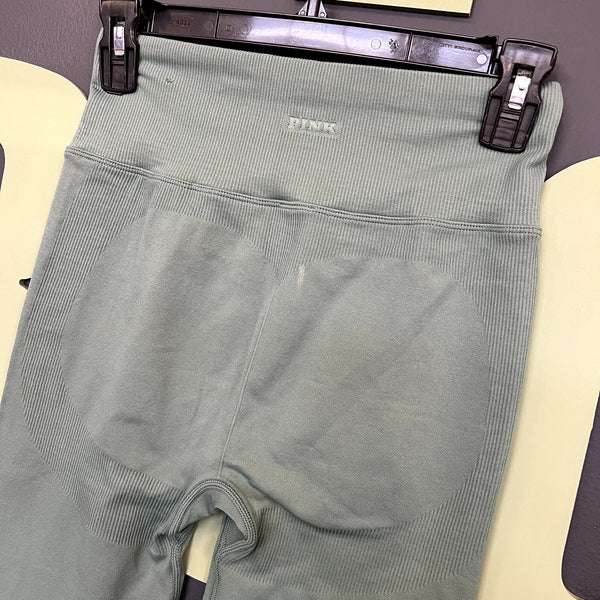 Victoria's Secret PINK Sage Green Compression Leggings Size Small Short